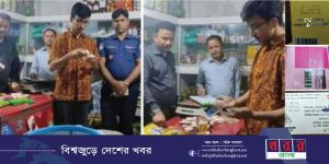 জাফতনগরে মুদির দোকানে ভ্রাম্যমাণ আদালতের অভিযান